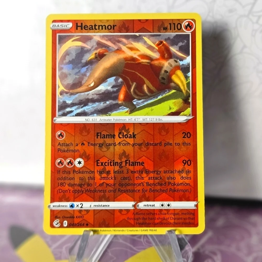 heatmor pokemon card price Japanese 016/086 sv11W U TCG RarityUncommon Hit Points120 HP Fire Licking Catch Search your deck for up to 3 in any combination of Fire Pokmon and Basic Fire Energy cards Heatmor Card Prices & Value
